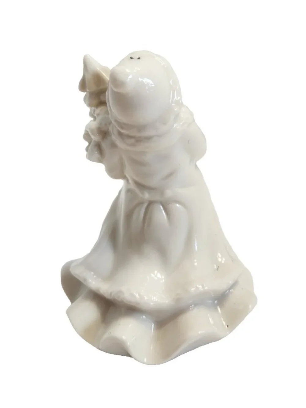 Vintage Ceramic Santa Figurine – White Robe Christmas Tree – Holiday Collectible